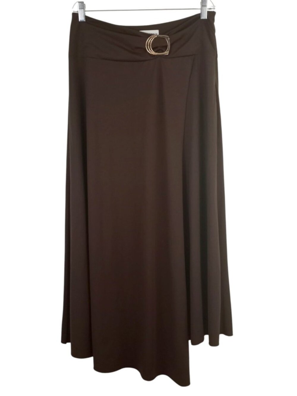 Princess Polly Nola Hardware Slit Brown Maxi Skirt Womens 6